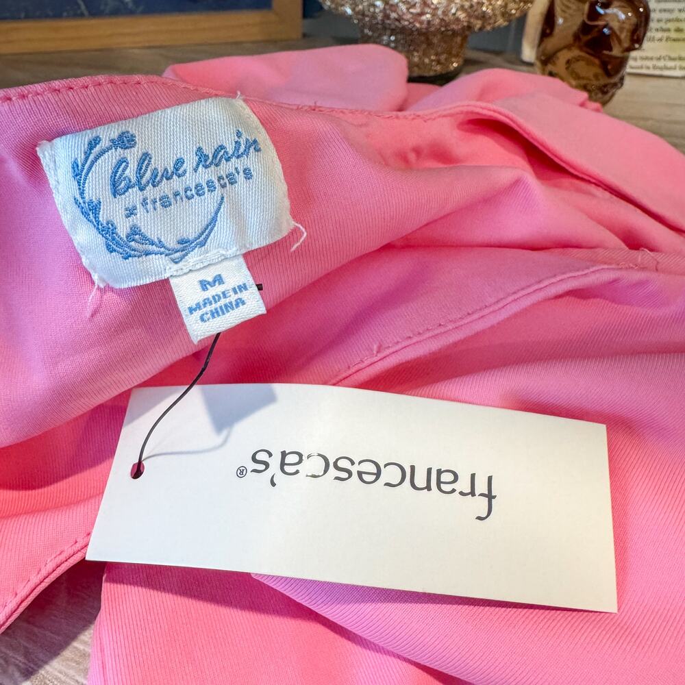 NWT Francesca’s Tina Pink Square Neck Bodycon Nylon Tank Mini Dress - Medium - Picture 7 of 9